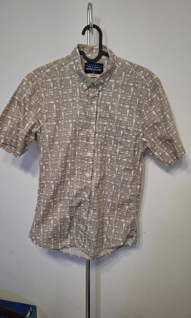 Mens grey discount casual shirt