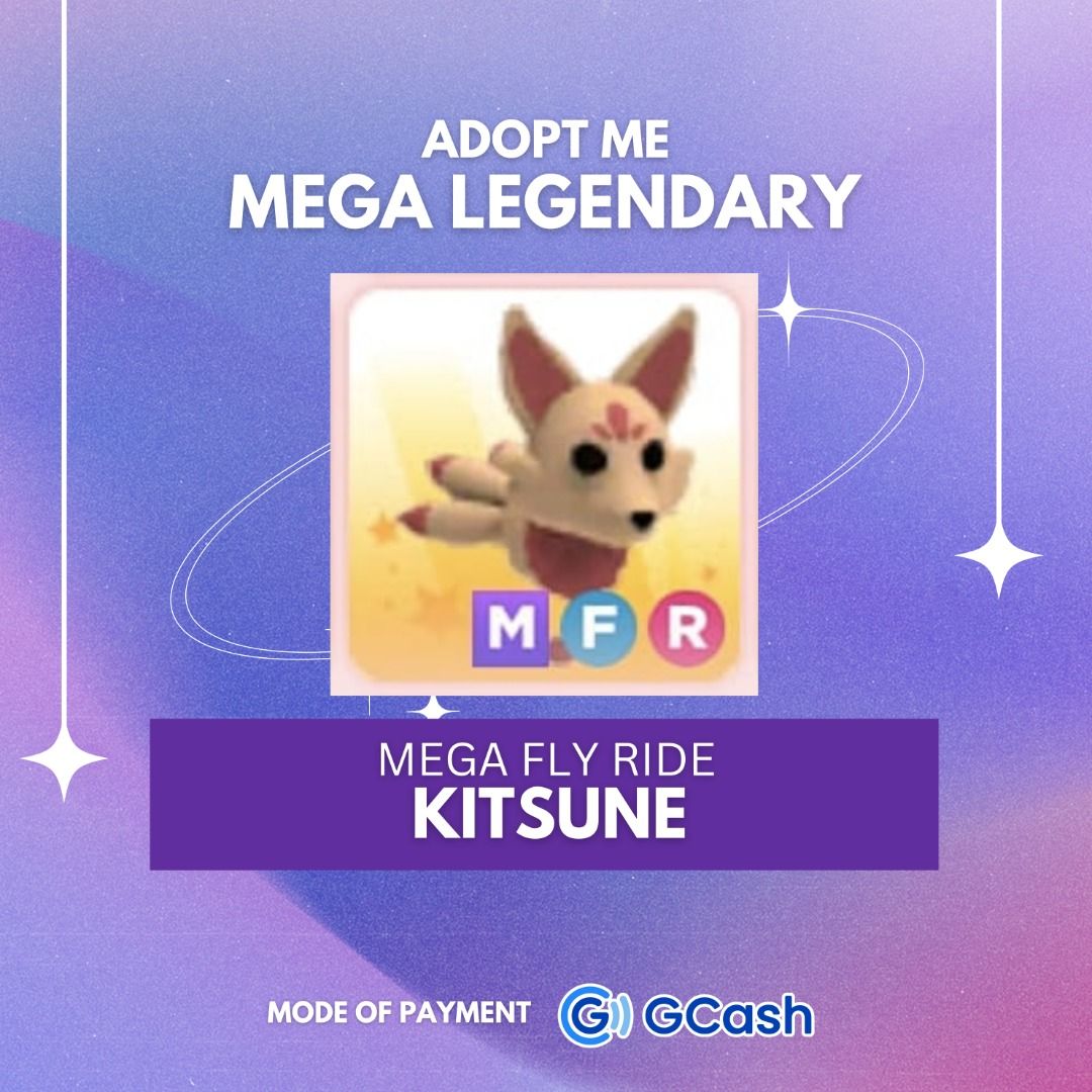 MFR Kitsune / Mega Kitsune Adopt Me, Hobbies & Toys, Toys & Games on