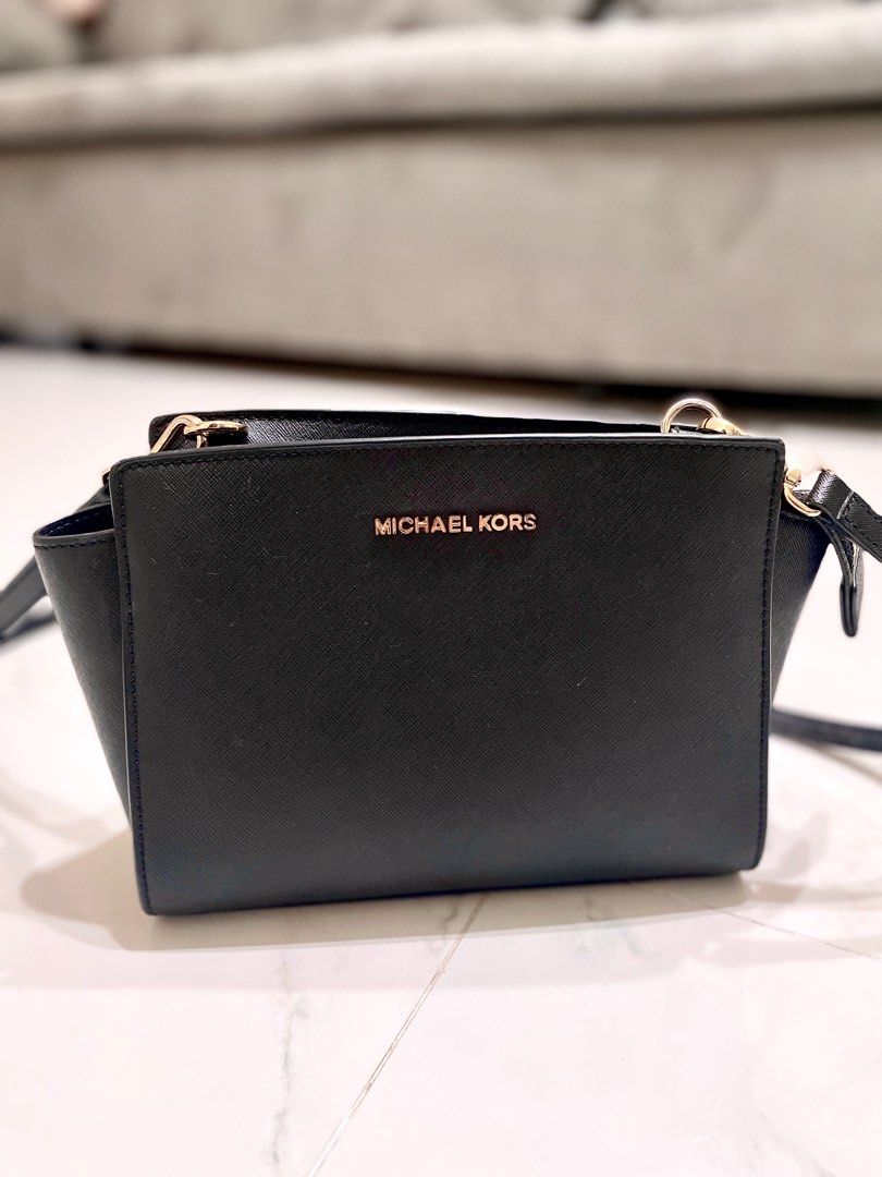 Michael kors selma medium saffiano leather messenger online