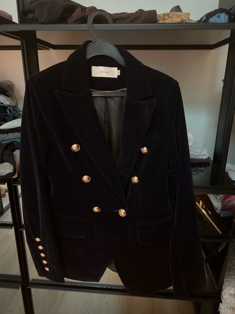 Gold store button coat