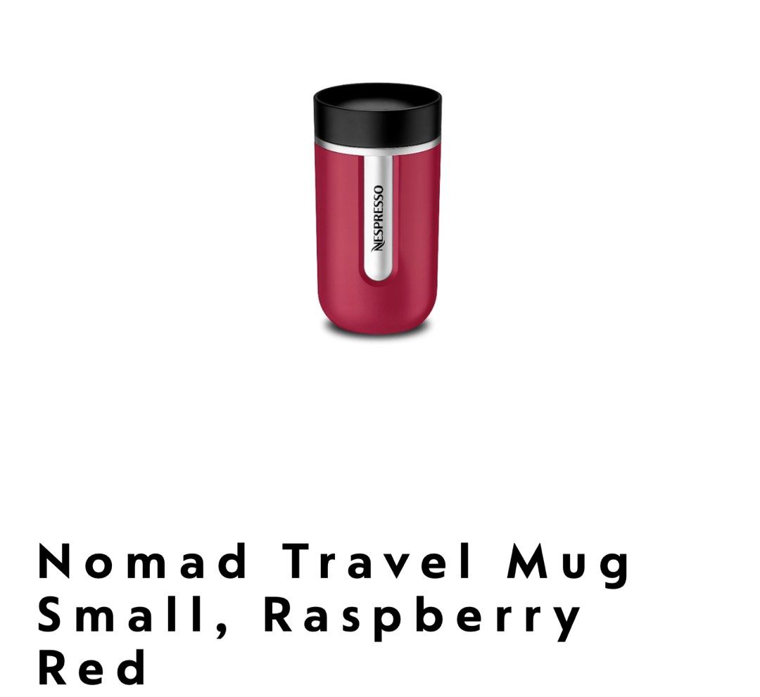 Nespresso Nomad Travel Mug Small, Raspberry Red, Furniture & Home