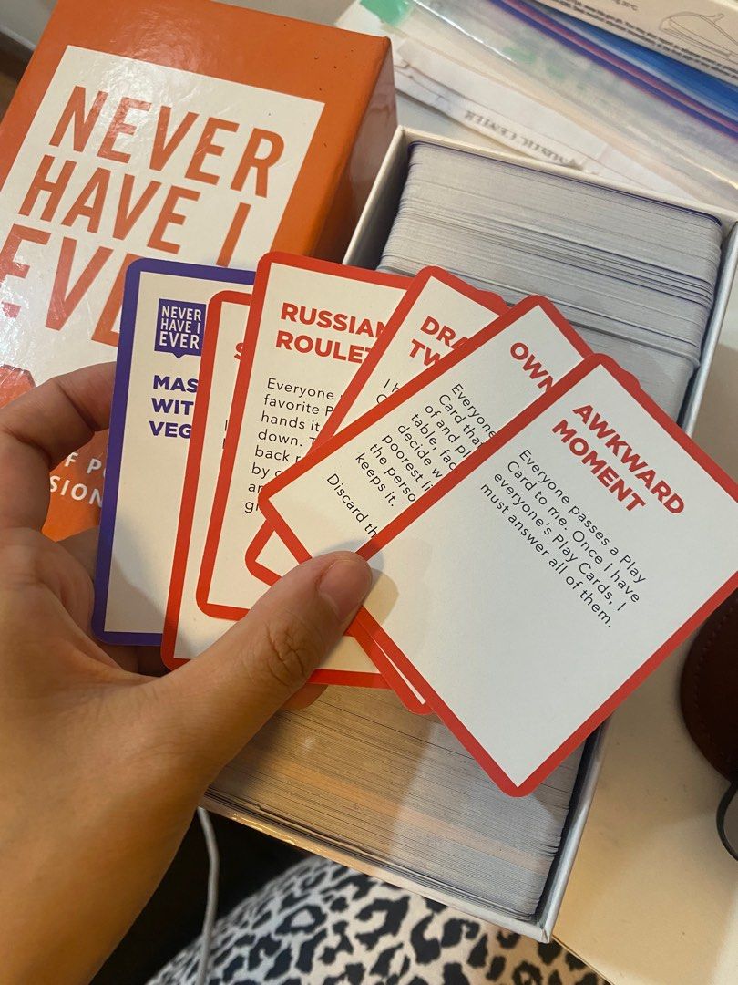 Never have I ever cards, Hobbies &amp; Toys, Toys &amp; Games on Carousell