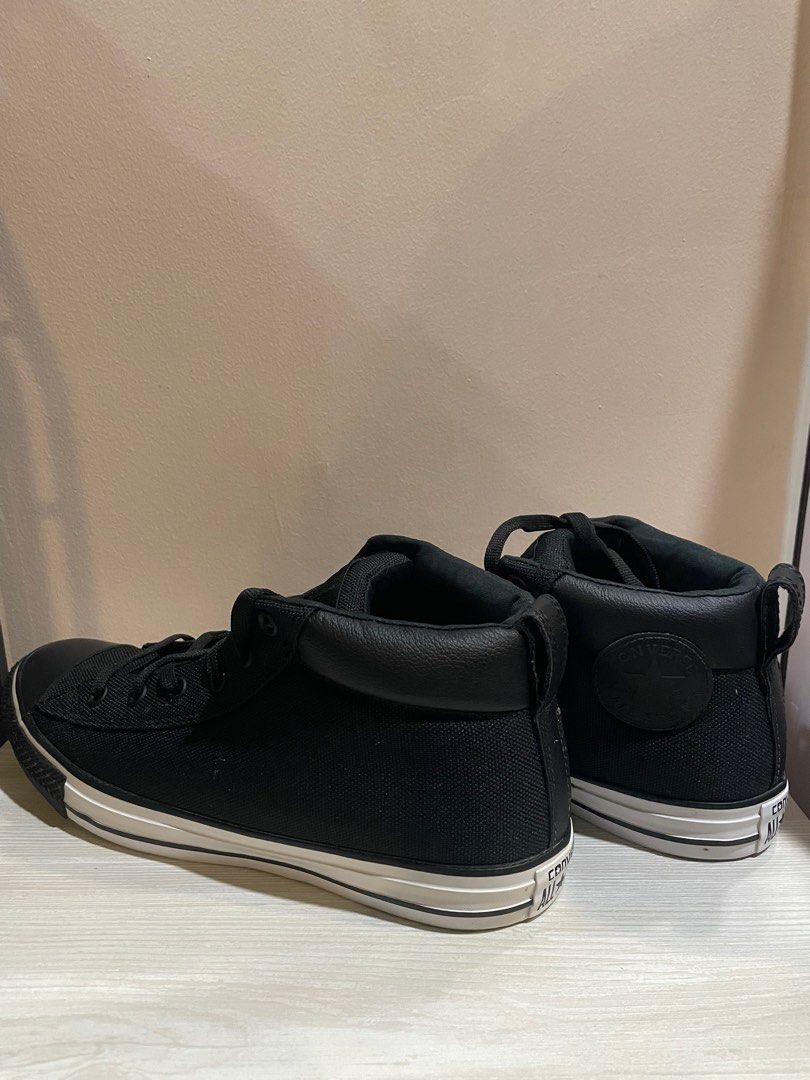 NEW Converse Chuck Taylor All Star Street Mid Cut Sneakers Black