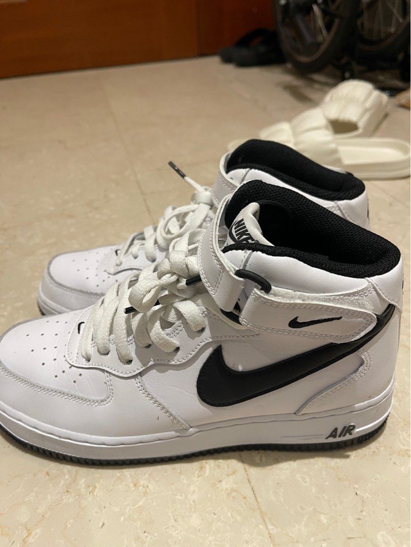 Nike air force best sale one white black swoosh