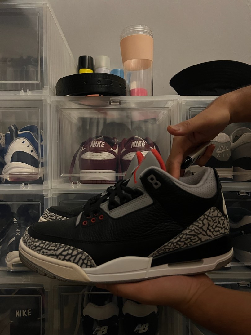 Jordan 3 black cement retail top