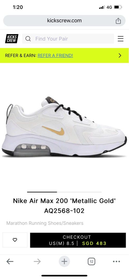 Air max 200 gold 2025