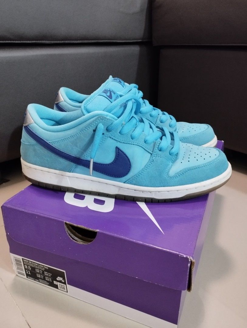 NIKE DUNK SB LOW BLUE FURY (Category: Sneakers) located in Cavite. Submitted by inbetweenmarket (Listing ID 1275766786, Image 1). Description: ORIGINAL NIKE DUNK SB LOW BLUE FURY US 9.5 mens WITH BOX AND 2 LACES IMUS AREA PAYMENT VIA GCASH.