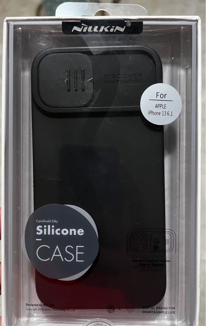 Nillkin CamShield Silky Silicone Case for iPhone 13 (Category: Cases & Sleeves) located in Hagunoy. Submitted by chris.dl (Listing ID 1275760396, Image 1). Description: Authentic Lightly used With camera protection.