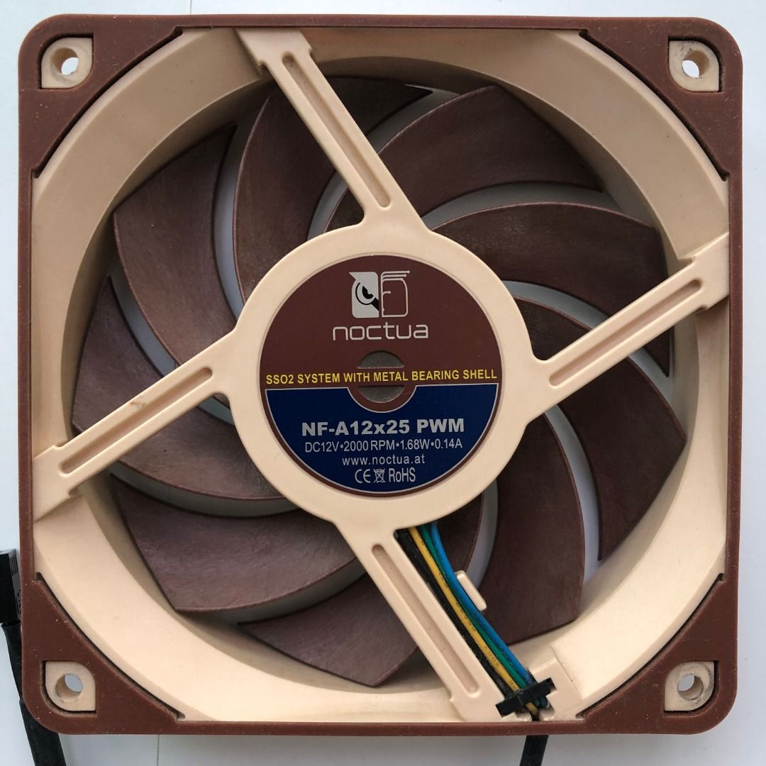Noctua 貓頭鷹NF-A12x25 PWM 120 Premium Fan, 電腦＆科技, 電腦
