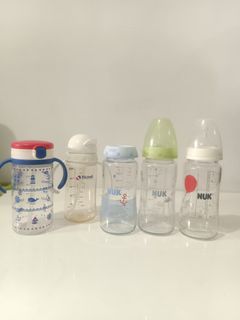 NUK babh glass bottles + 2richell sippy free