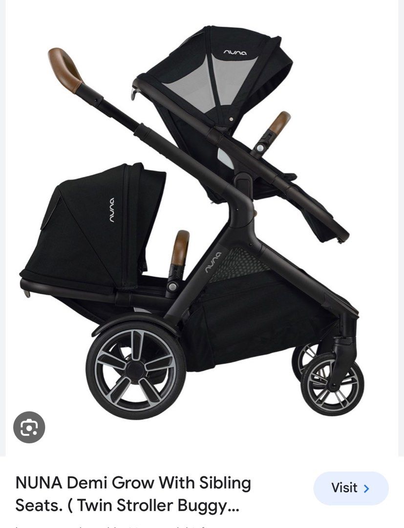 Nuna DEMI™ Grow Stroller with Magnetic Buckle + Sibling Seat