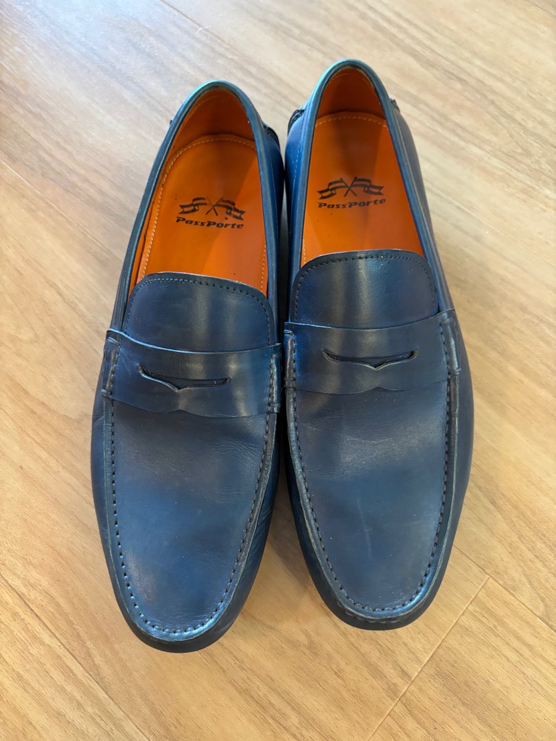 Mens blue moccasins on sale