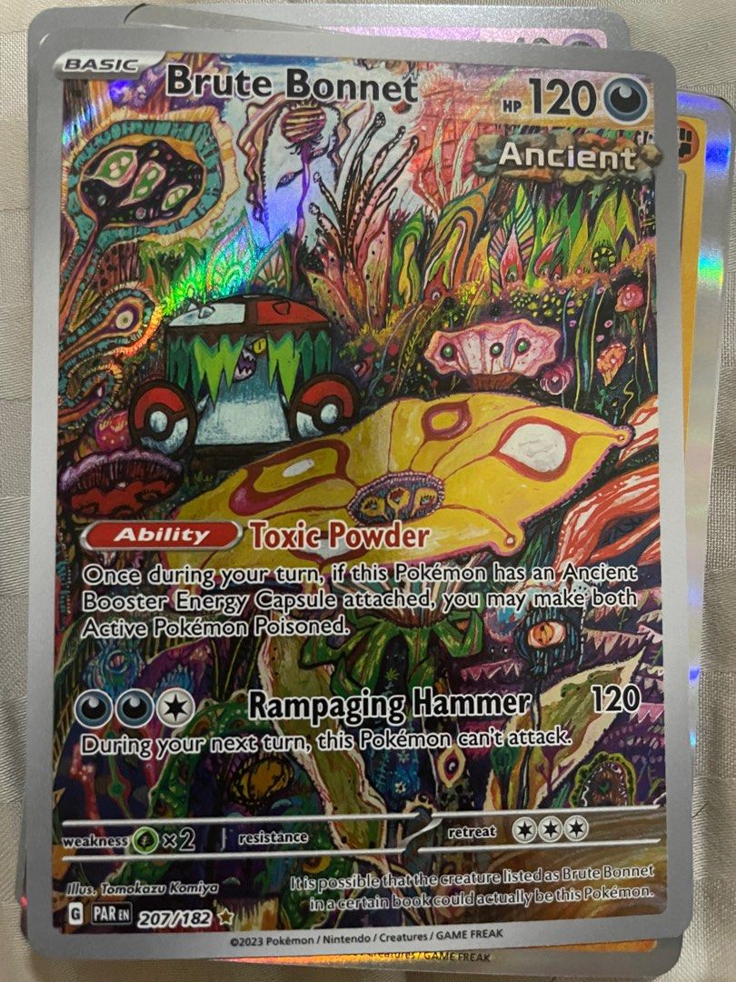 Pokémon paradox rift brute bonnet illustration , Hobbies & Toys, Toys