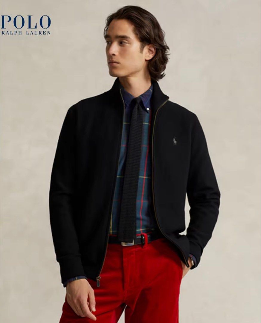 Polo Ralph Lauren Men washable Wool Full Zip Sweater