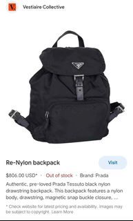 Prada nylon backpack original