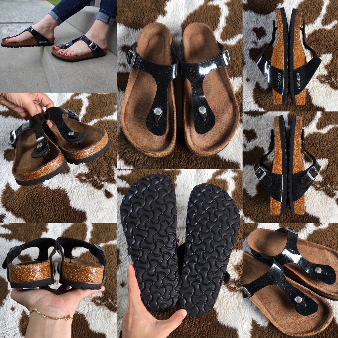 Preloved Original Birkenstock Gizeh Galaxy Black
