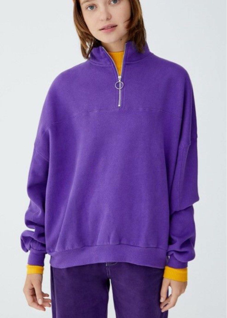 Pull and Bear Half Zip Polo Sweater