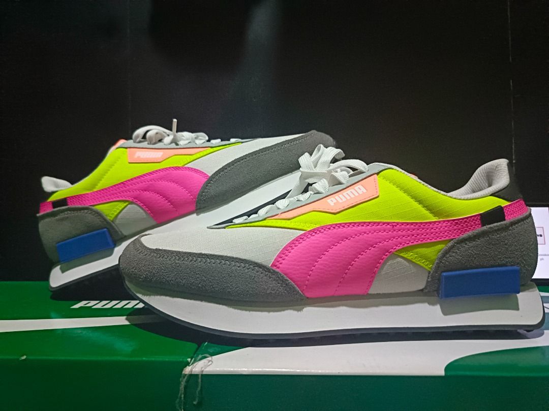 Puma Future Rider Play On (Category: Sneakers) located in Bacoor. Submitted by k3collectiblesandkicks (Listing ID 1275662492, Image 3). Description: Puma Future Rider Play On Brand New Condition No issue on both pairs Complete with original box Size 9US 100% Original/Authentic Money back guaranteed if proven fake Location: Bacoor, Cavite (Molino area) Price: ₱3000 Will provide updated pictures upon buyer's request DM for inquiries and transaction