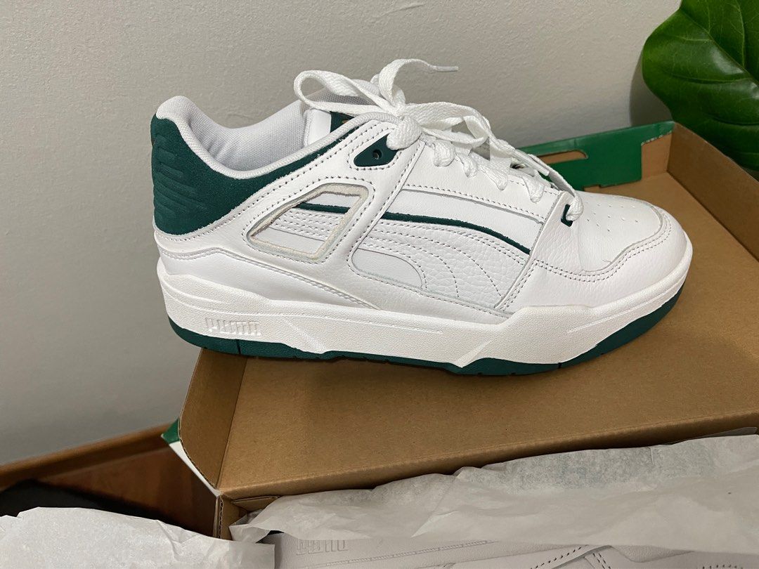 Puma green online tennis shoes