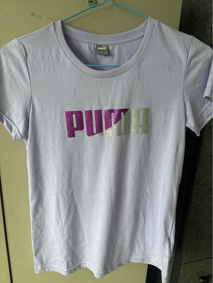 White and pink new arrivals puma shirt