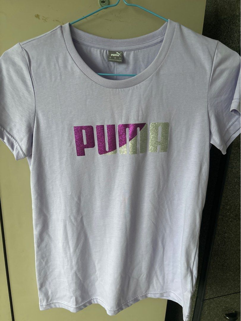 Puma Tshirt light purple Women s Fashion Tops Shirts on Carousell