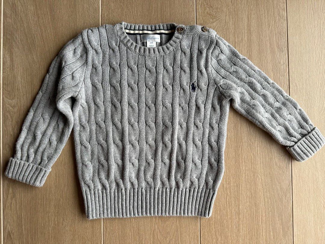 Ralph lauren baby cable knit sweater hotsell