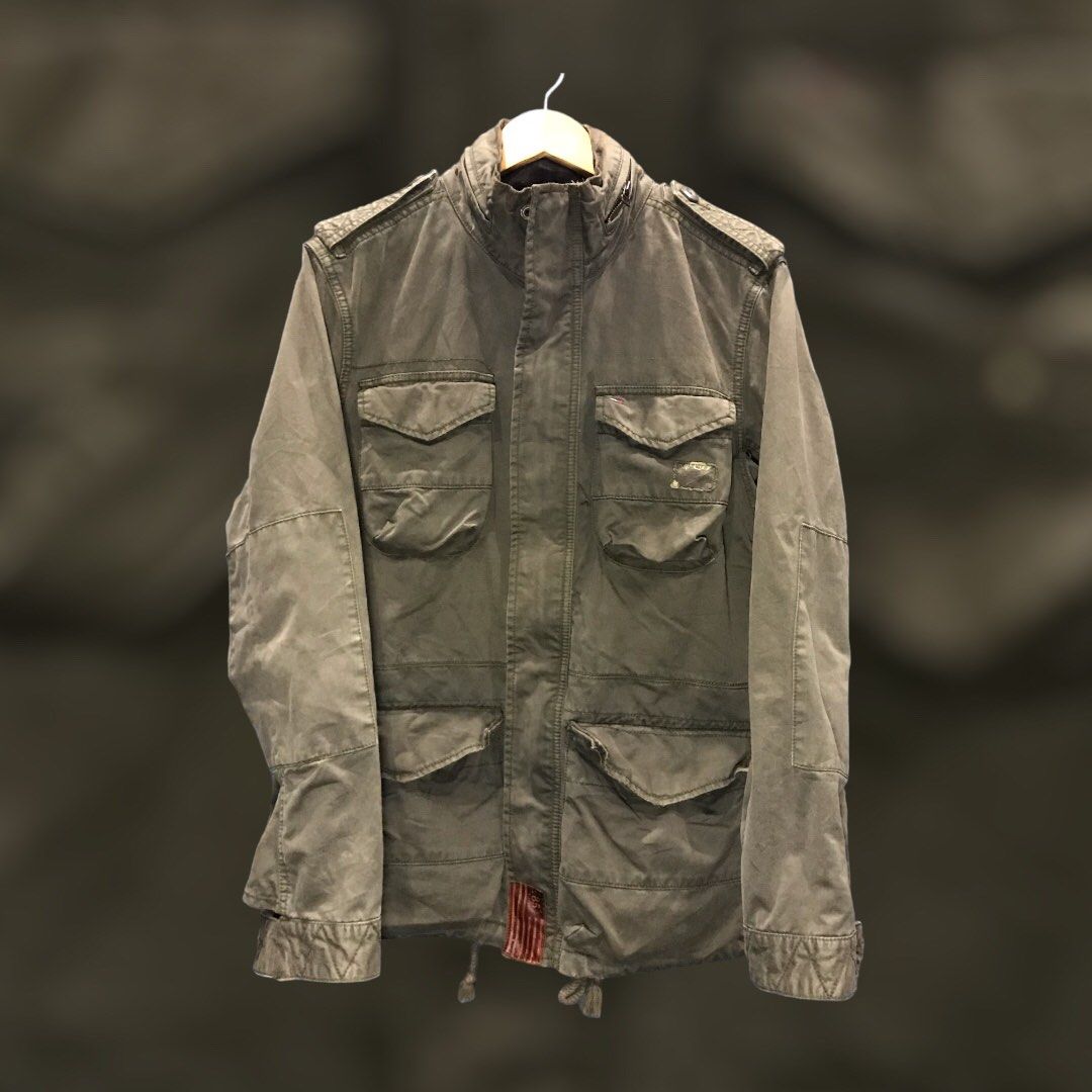 RARE TOMMY HILFIGER GREEN ARMY JACKET