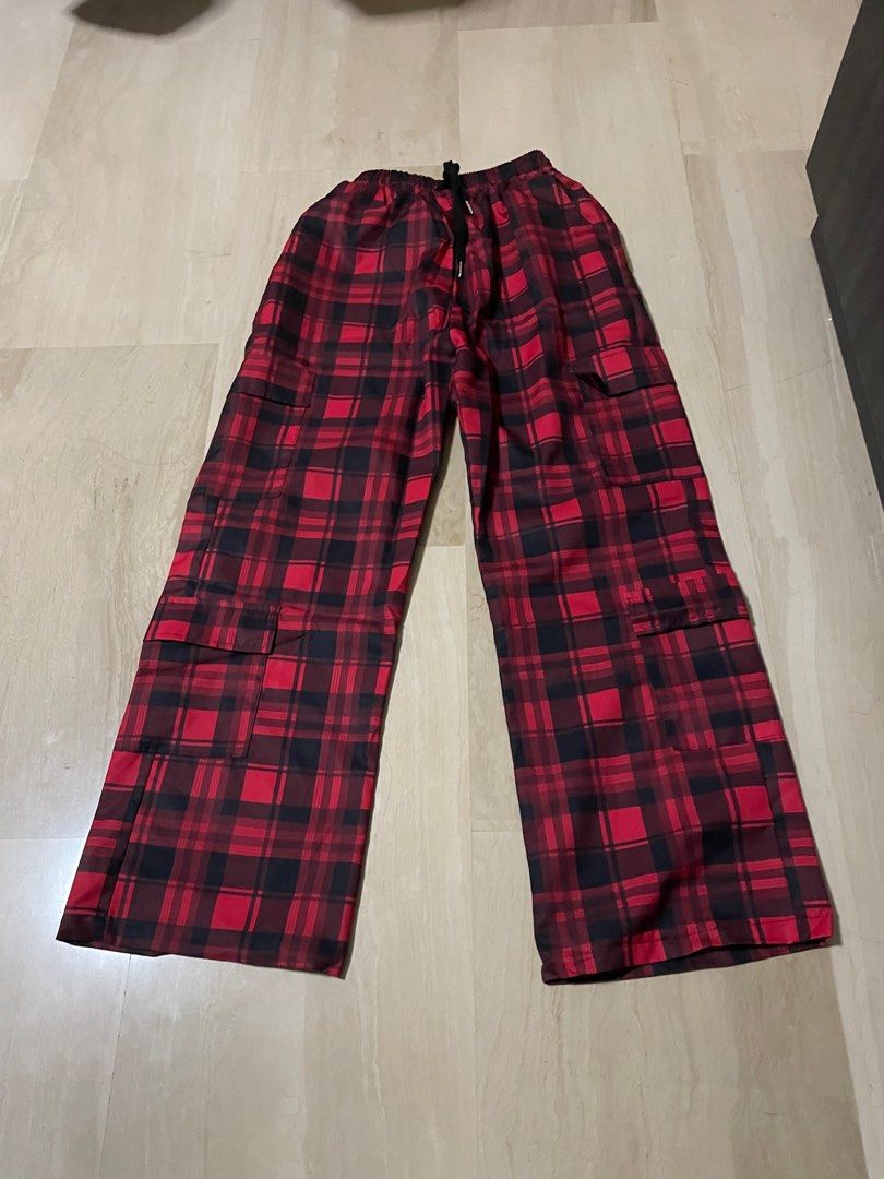 Plaid square pants sales