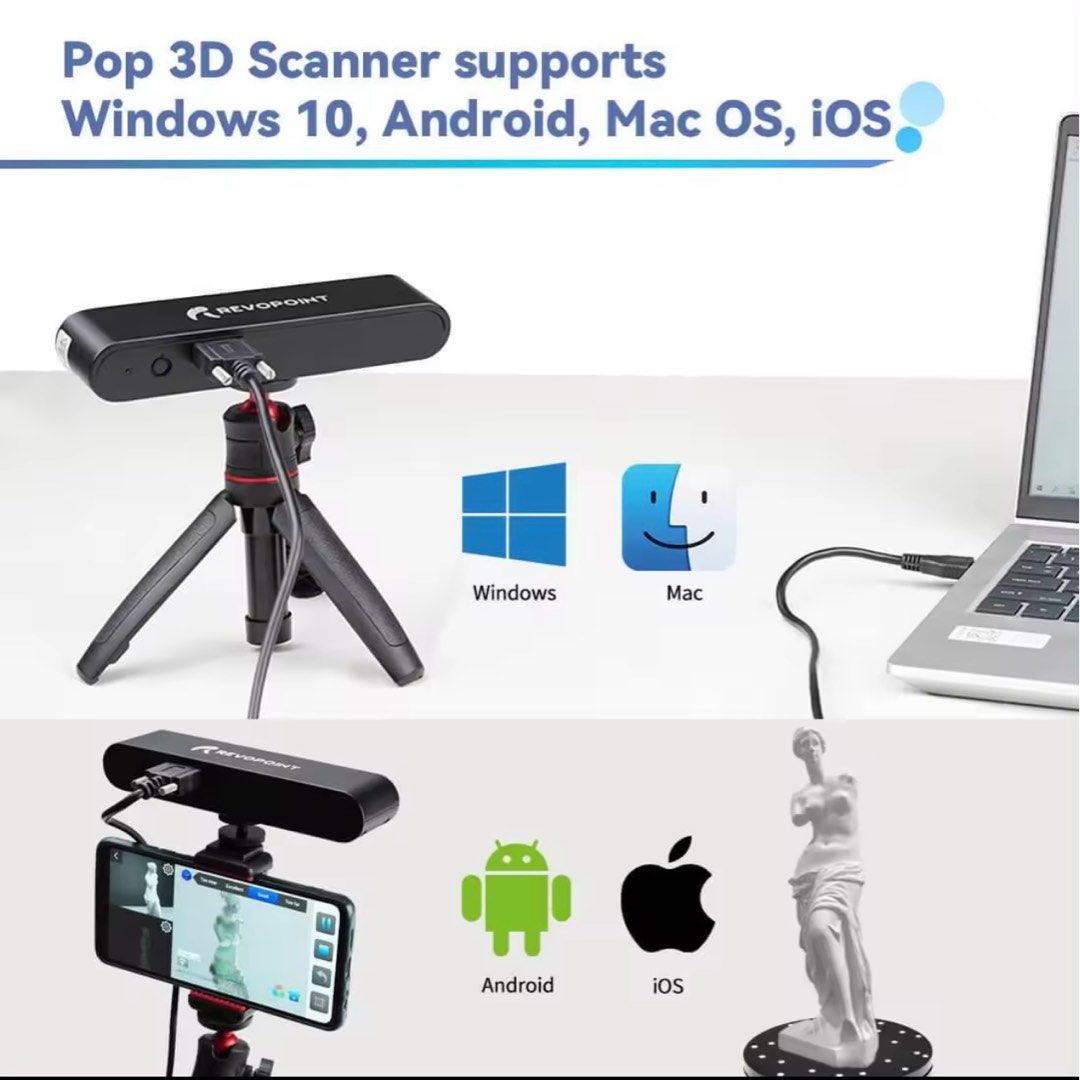 Scanner Pop Revopoint POP Portable 3D Scanner, Computers & Tech, Printers, Scanners ...
