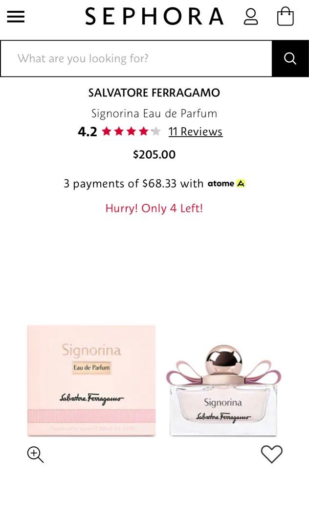 Sephora signorina sales