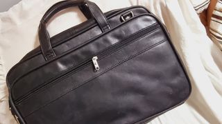 Samsonite leather messenger bag