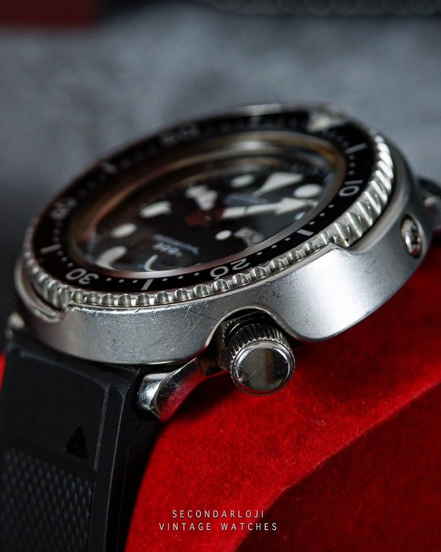 Seiko Tuna Diver Vintage JDM cal 75497010 Quartz Produksi Juny 1980, Fesyen Pria, Jam Tangan di