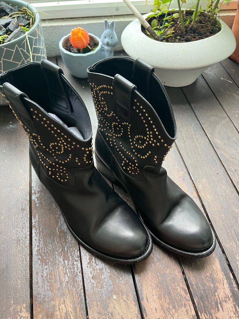 Sergio Rossi Black Boots Women s Fashion Footwear Boots on