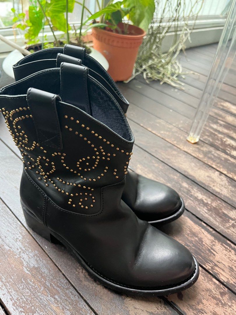 Sergio Rossi Black Boots Women s Fashion Footwear Boots on