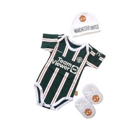 Set jumper baby Man United away 23 24 jersey Babies Kids Babies Kids Fashion on Carousell
