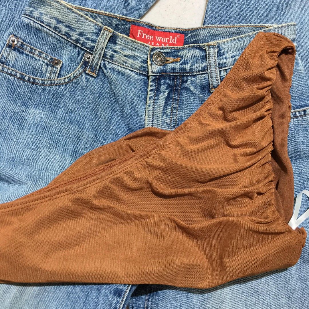 shein top & vintage flared jeans, Women's Fashion, Bottoms, Jeans on  Carousell