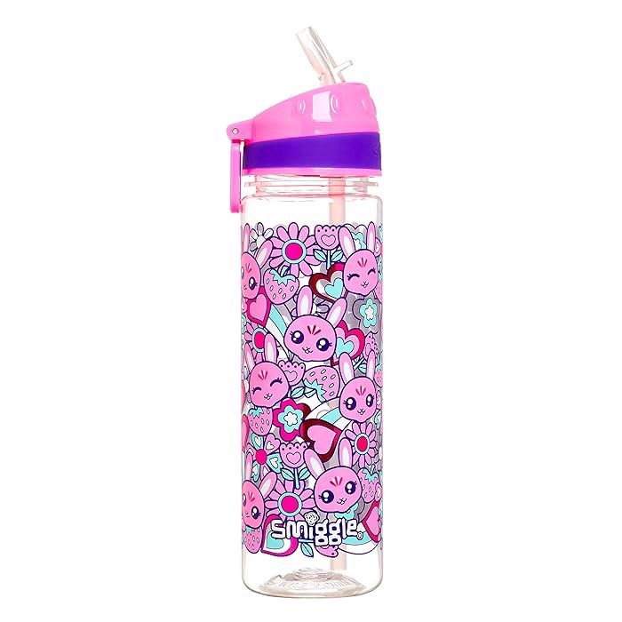 Smiggle Straw Water Bottle 650ml, Furniture & Home Living, Kitchenware & Tableware, Water