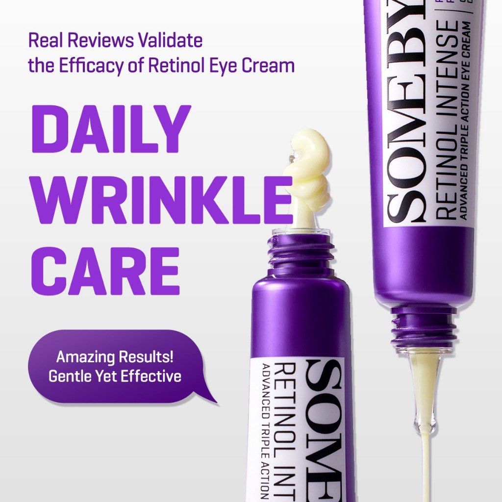 Somebymi Retinol Intense Advanced Triple Action Eye Cream, 30ml [Wrinkle Care + Elasticity