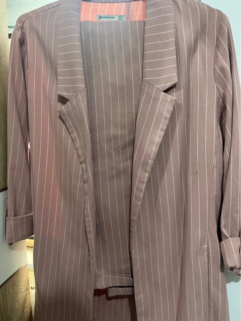 Blazer stradivarius pink best sale