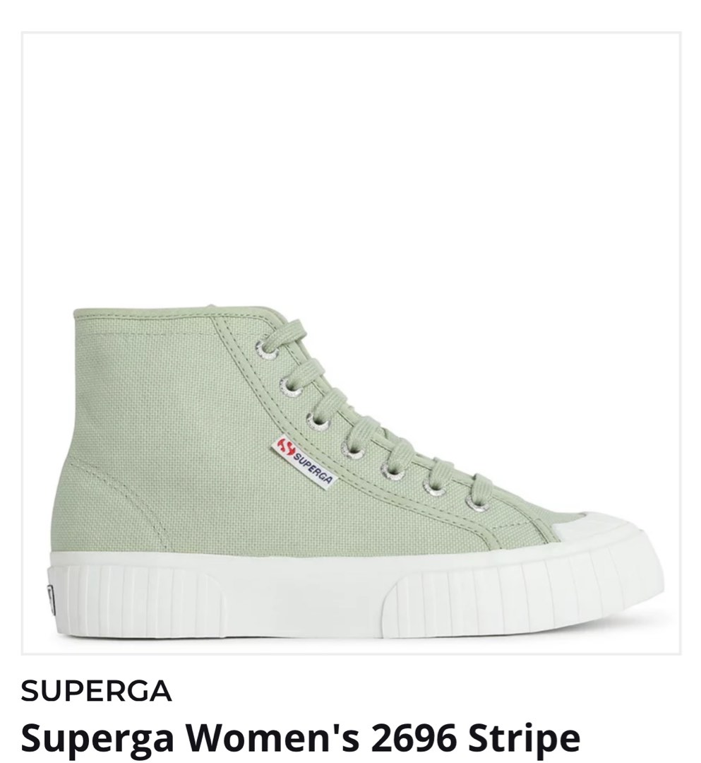 Superga Sage Green High Top Sneakers Size EU39 Women s Fashion
