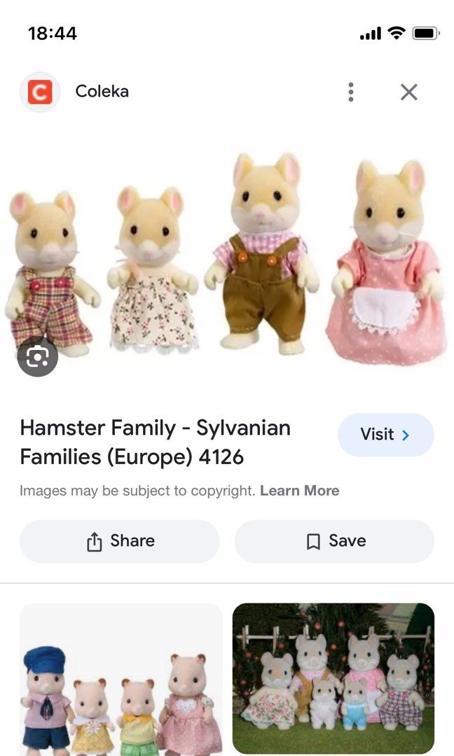 Sylvanian Families Vintage Hamster Family Hobbies Toys Toys Games on Carousell