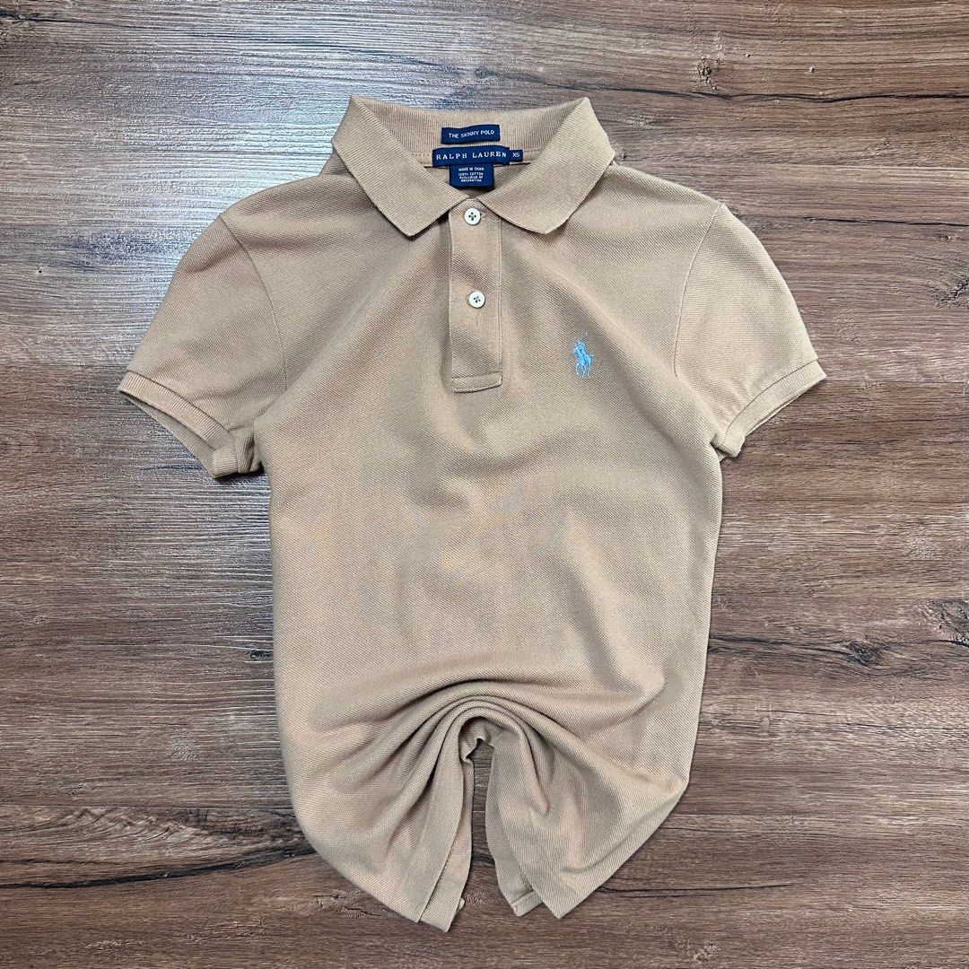 Tan Ralph Lauren Polo Shirt Women s Men s Fashion Tops Sets