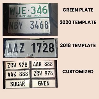 Temporary Car / Motor License Plates