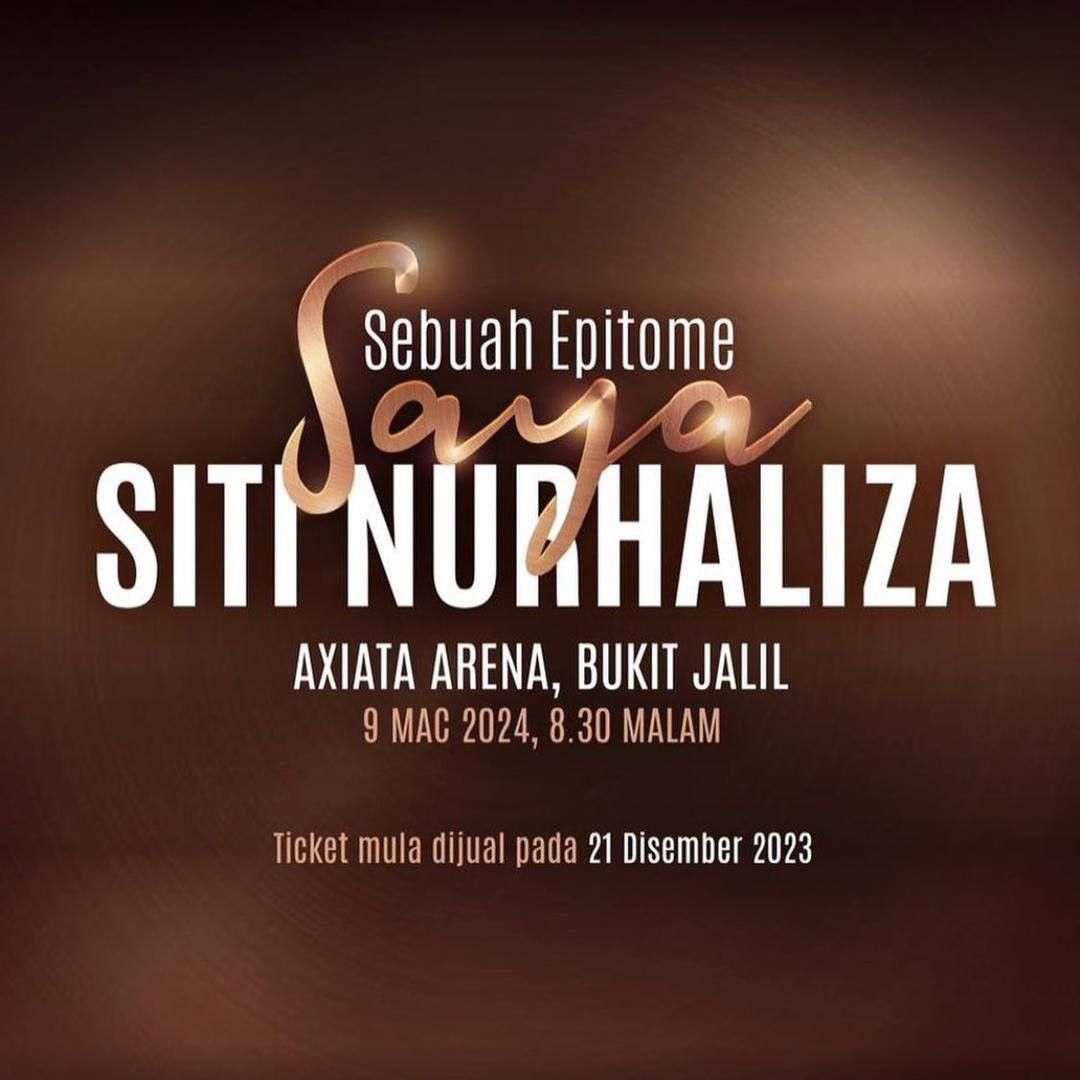 TIKET KONSERT SEBUAH EPITOME SAYA SITI NURHALIZA (SEAT GOLD), Tickets & Vouchers, Event Tickets on Carousell
