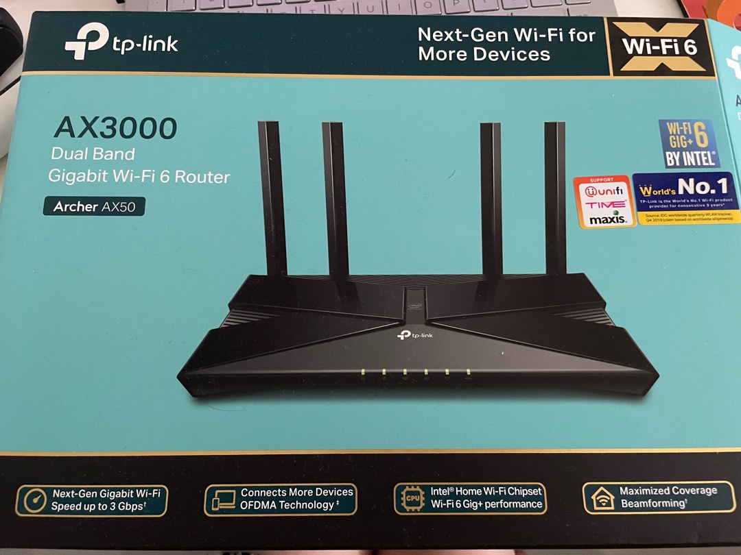 TP-Link AX3000 (Archer AX50) router (NEW), Computers & Tech, Parts ...