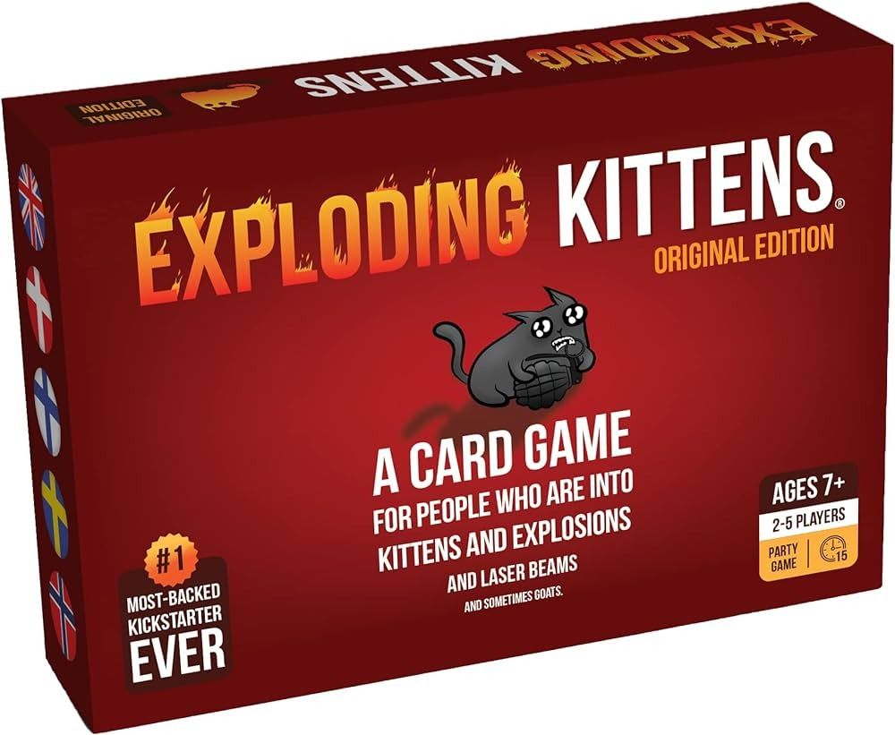 [Trusted] Exploding Kittens (Original) (Category: Board Games & Puzzles) located in Singapore. Submitted by darius_95 (Listing ID 1275768323, Image 1). Description: Original Edition for sale at $18. Meetups at Teck Whye / Bukit Panjang area, pm me pls, thanks!.