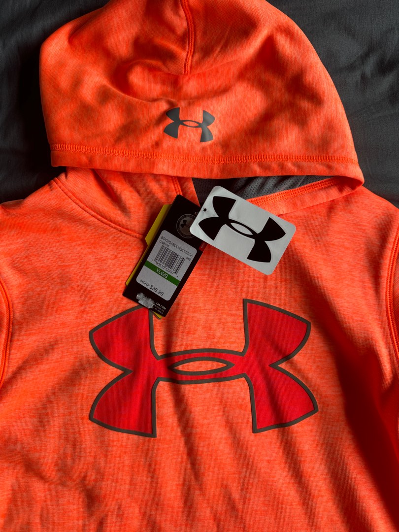 Neon orange under armour hoodie shop