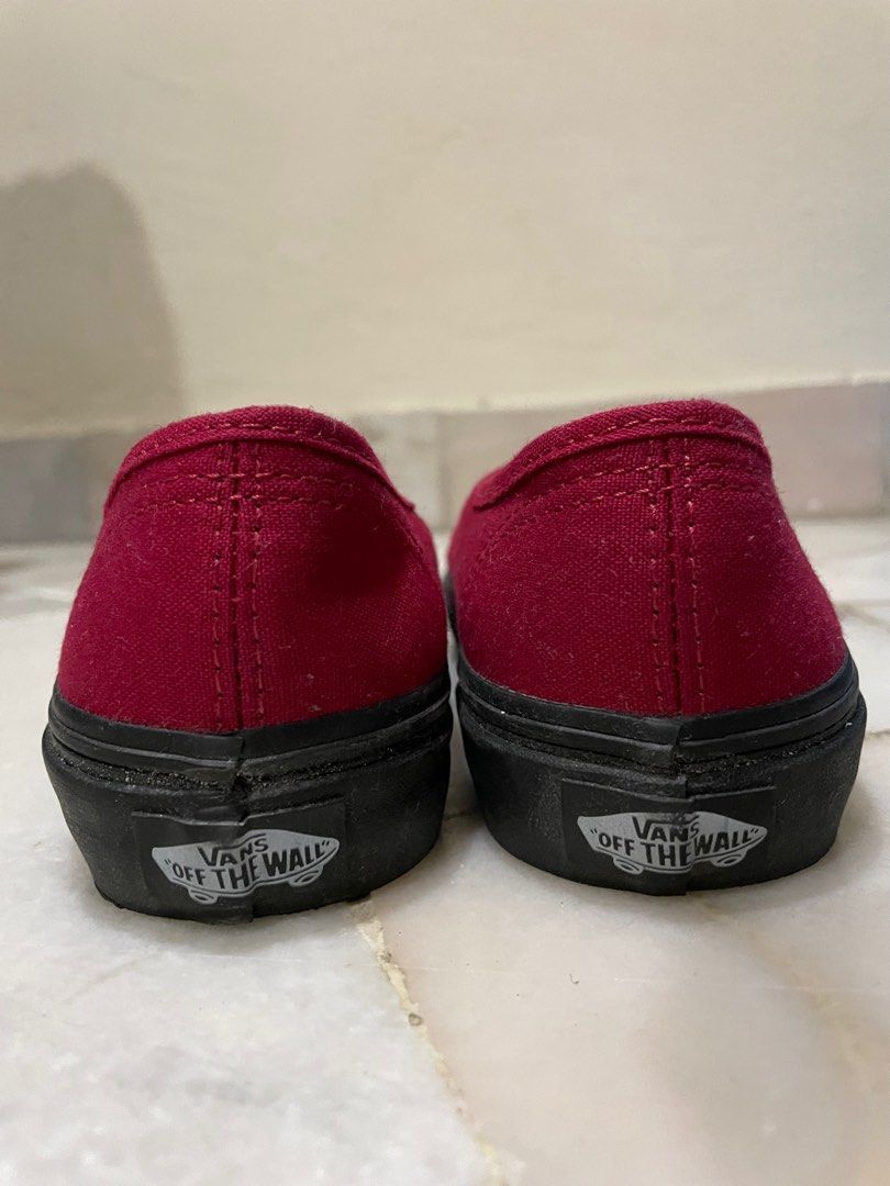 VANS Authentic Jester Red Black Sole Women s Fashion Footwear