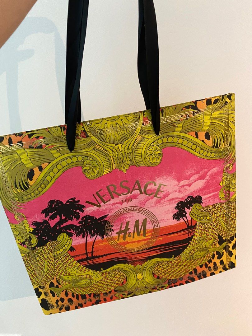 versace x h m paperbag Women s Fashion Bags Wallets Tote Bags on Carousell