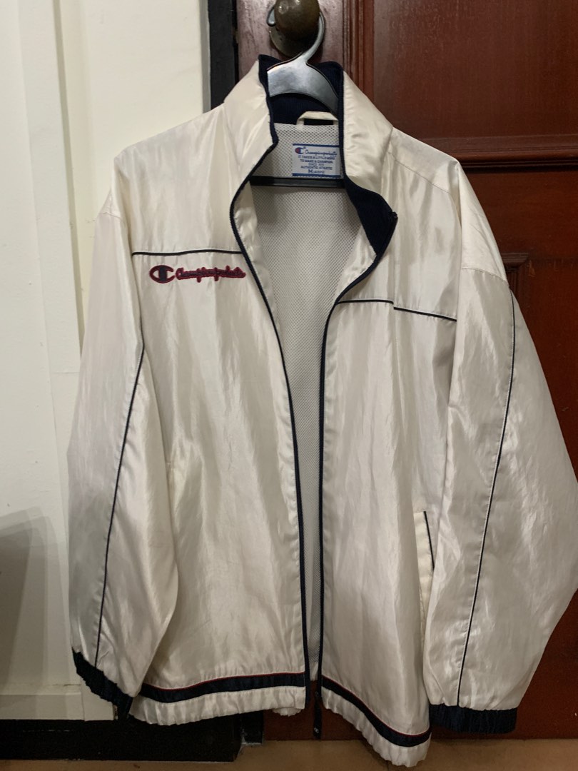 Vintage Champion White windbreaker